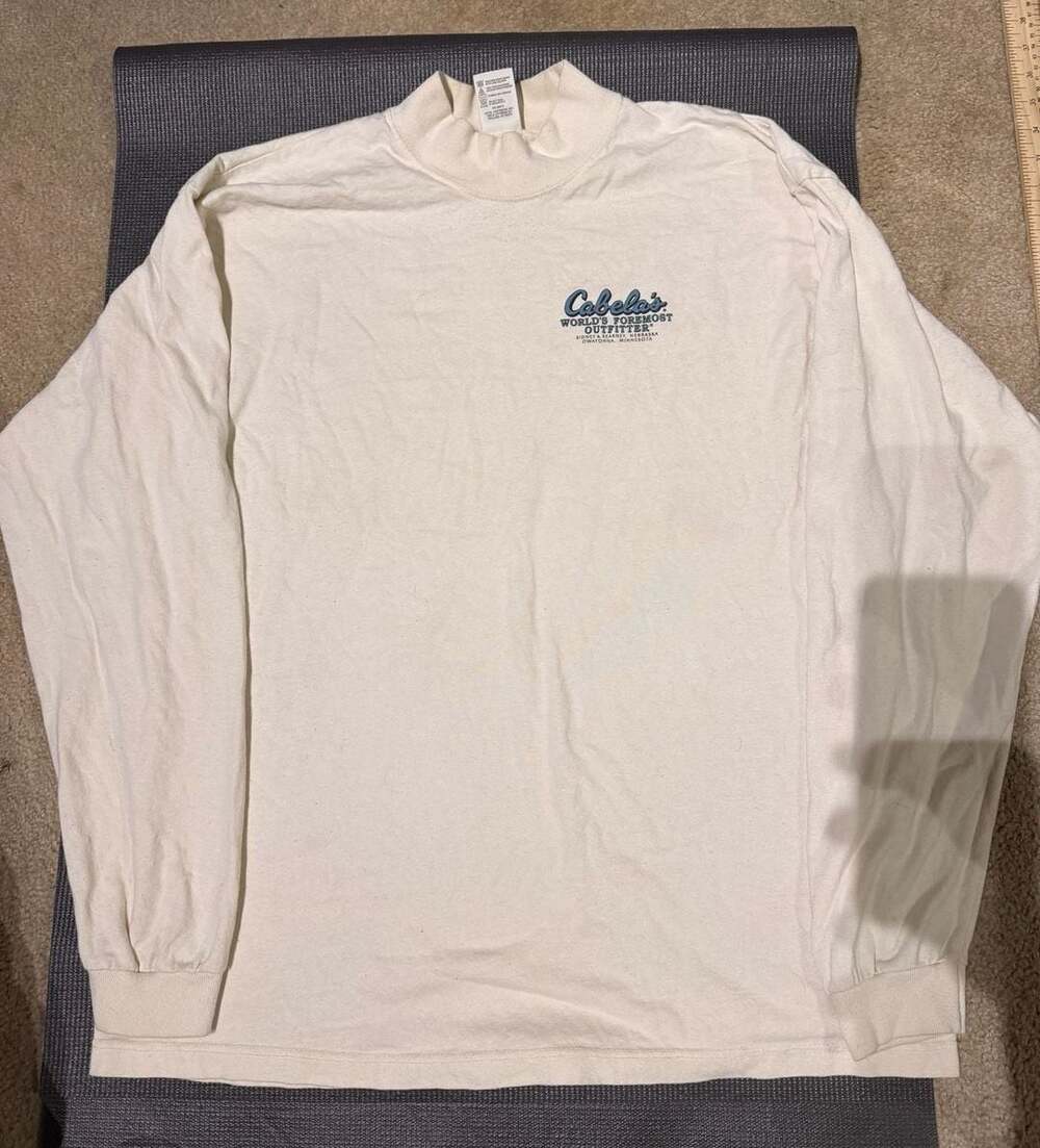 Vintage Cabela's World's Foremost Outfitter Mock Turtleneck Long Sleeve Shirt XL